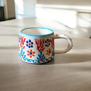 Colorful Ceramic Mug with Floral Design